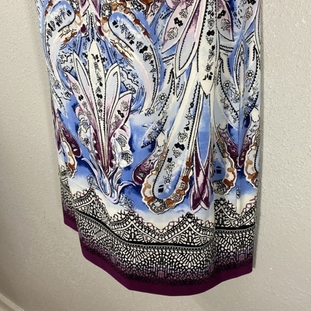 White House Black Market Blue and Purple Strappy-Back Dress - Picture 9 of 13
